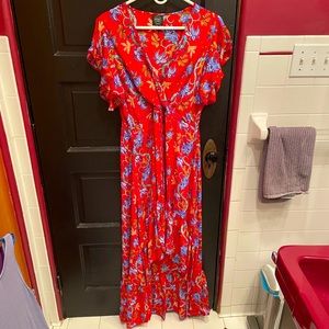 Italian, floral high-low dress